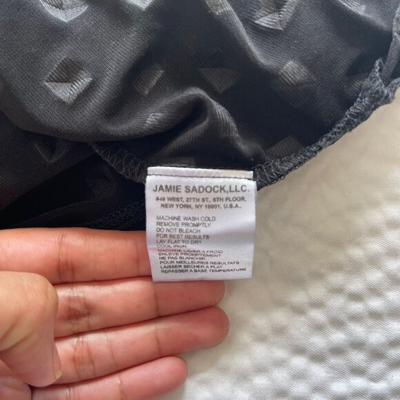 Jamie Sadock Women's Tshirt Black Tee Mock neck Shirt Short Sleeves Top Size M - Picture 6 of 10